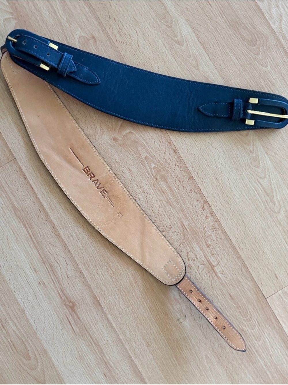 Brave Structured Wide Leather Waist Belt – Deep Navy | Made in Canada - Picture 6 of 10